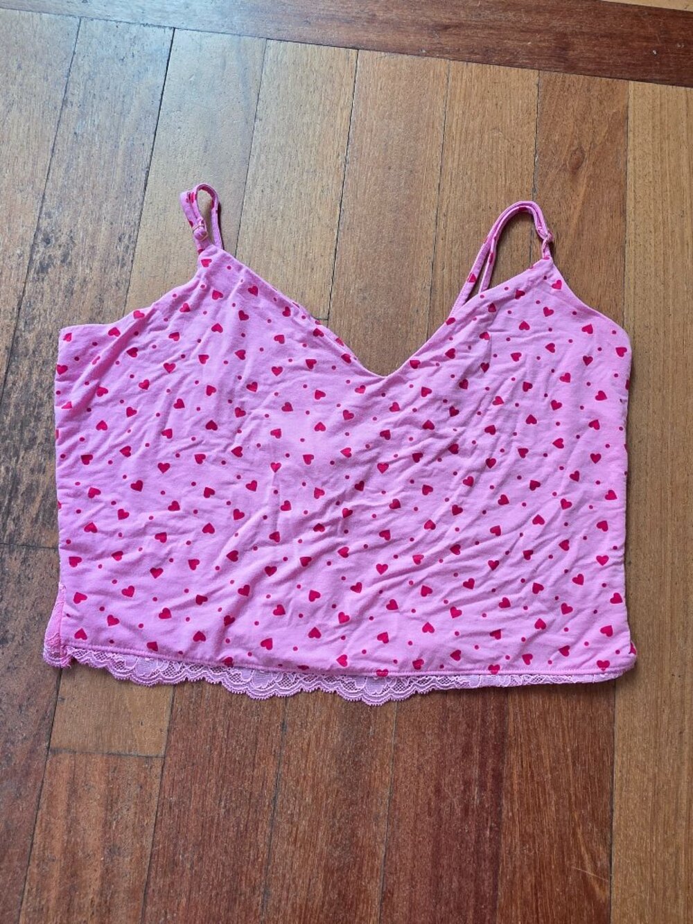 Victoria's Secret Pink Hearts Cami Size Large